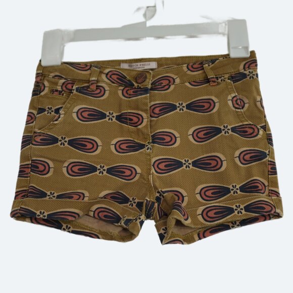 Scotch R'Belle mustard yellow pattern print rolled shorts - Picture 1 of 10